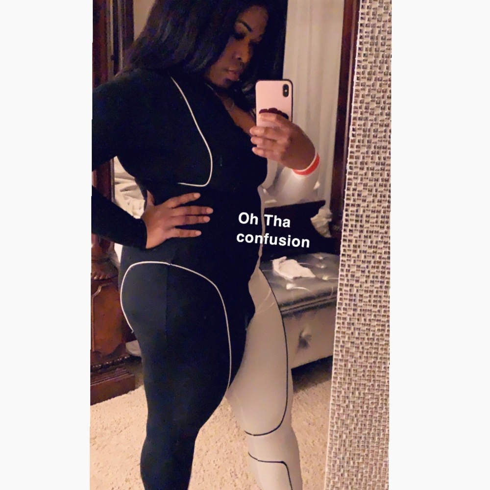 Half black, half white jumpsuit worn once